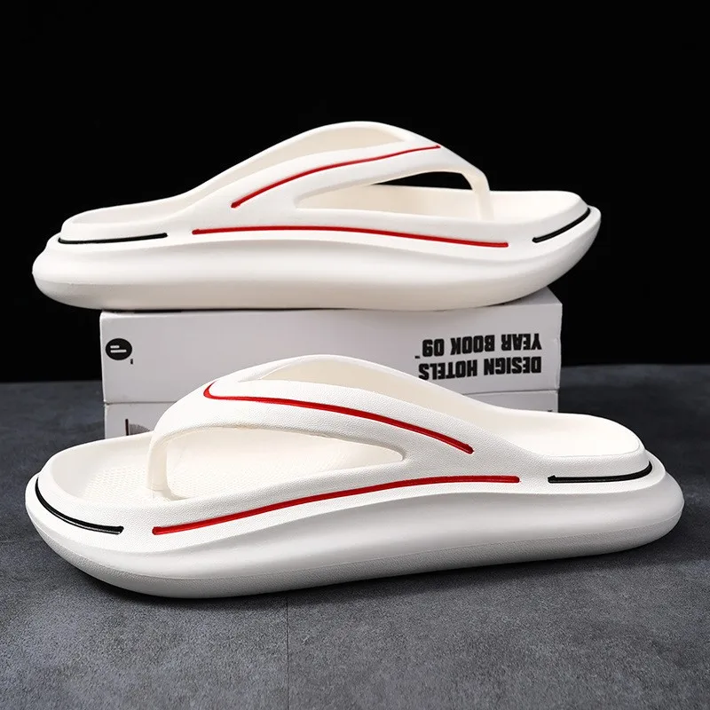 2024 New Flip Flops Men Cloud Slippers EVA Summer Shoes Memory Foam Pillow Slides Orthopedic Clip Toe Arch Support Beach Sandals