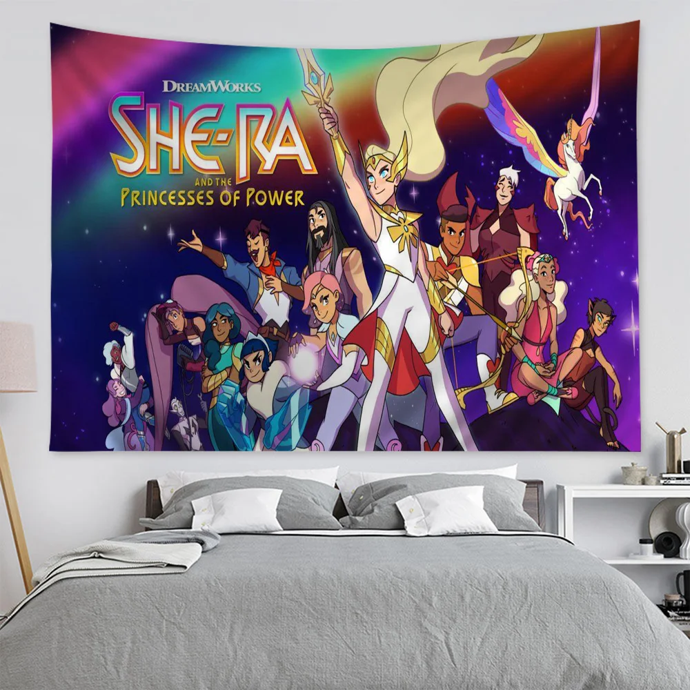 She-Ra And The P-Princesses Of Power Colorful Tapestry Wall Hanging Hanging Tarot Hippie Wall Rugs Dorm Wall Art Decor