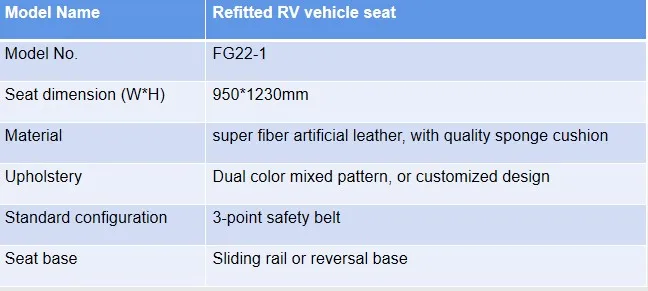 Newly Developed RV Refitting Seat with 3 Point Safety Belt view 4