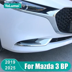 For Mazda 3 BP 2019 2020 2021 2022 2023 2024 2025 ABS Car Front Rear Fog Light Lamp Frame Covers Trim Accessories