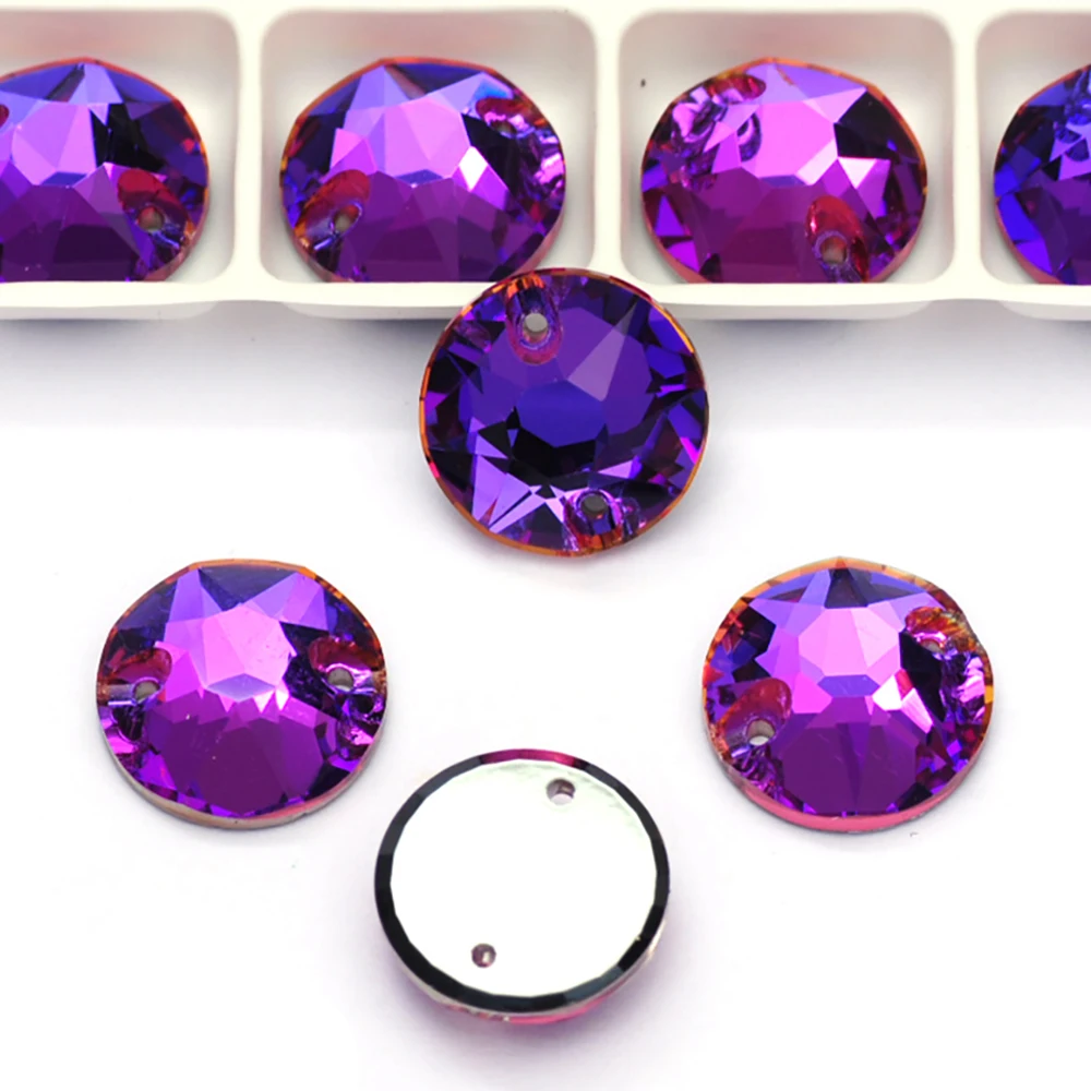 PUBRILEX Glas K9 Nähsteine Strass mit abgeschrägten Kanten XIRIUS Flache Rückseite Aufnähbare Strasssteine für Kleidung, Taschen und Accessoires – Detail 13
