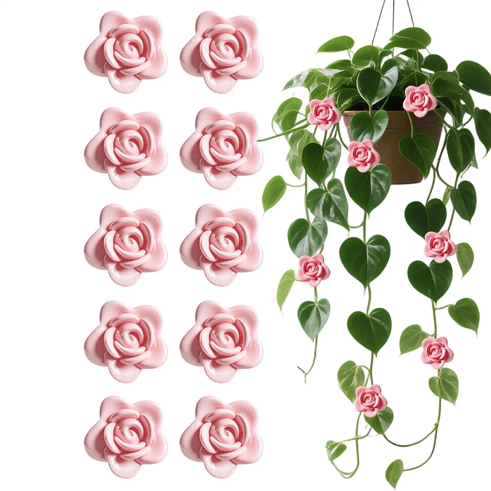 10Pcs Plant Climbing Wall Fixture Clips Self-adhesive Plant Fixing Hook  Sticky Plant Fixing Clip for Plant Vines Climbing Fixed