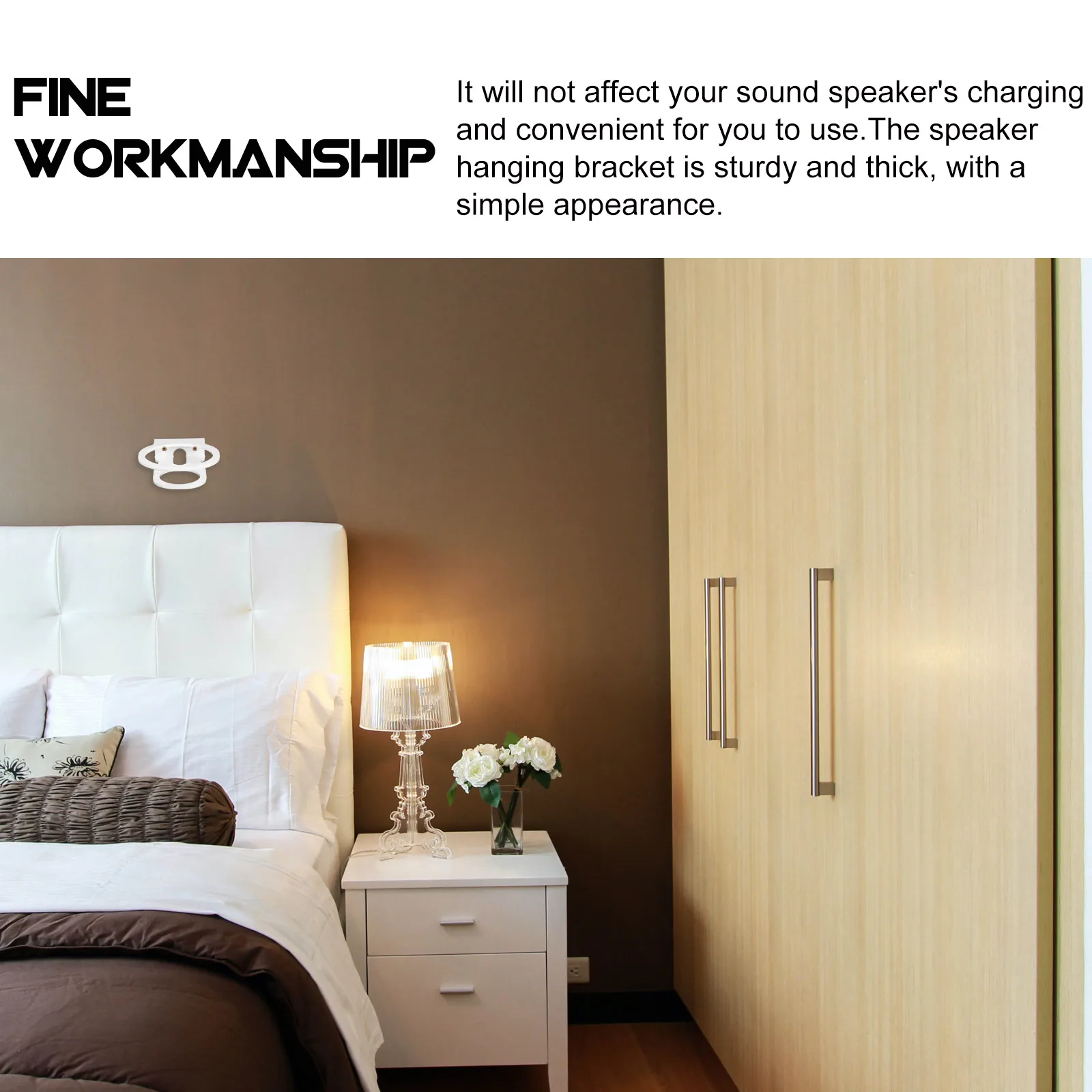 

Audio Wall Mount Speaker Hanging Holder Sound Stand Wall-mounted Shelf Rack Multi-functional Shelves