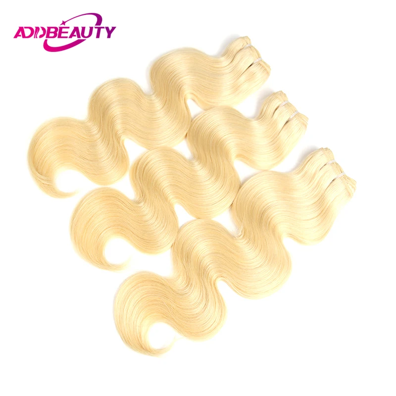 Blond Human Hair Bundles Body Wave 613 Brazilian Virgin Human Hair Weft for Women Double Drawn Blond Remy Human Hair Extension 