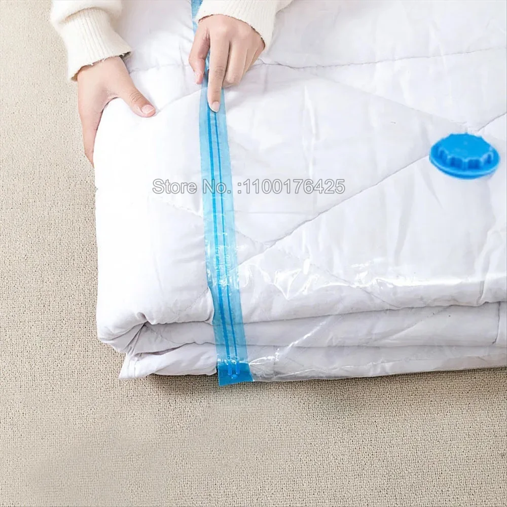 Vacuum Bags for Storing Clothes Organizer Compression Packing Cubes Travel Vacuum Sealer Bags With Hand Pump for Blanket Clothes