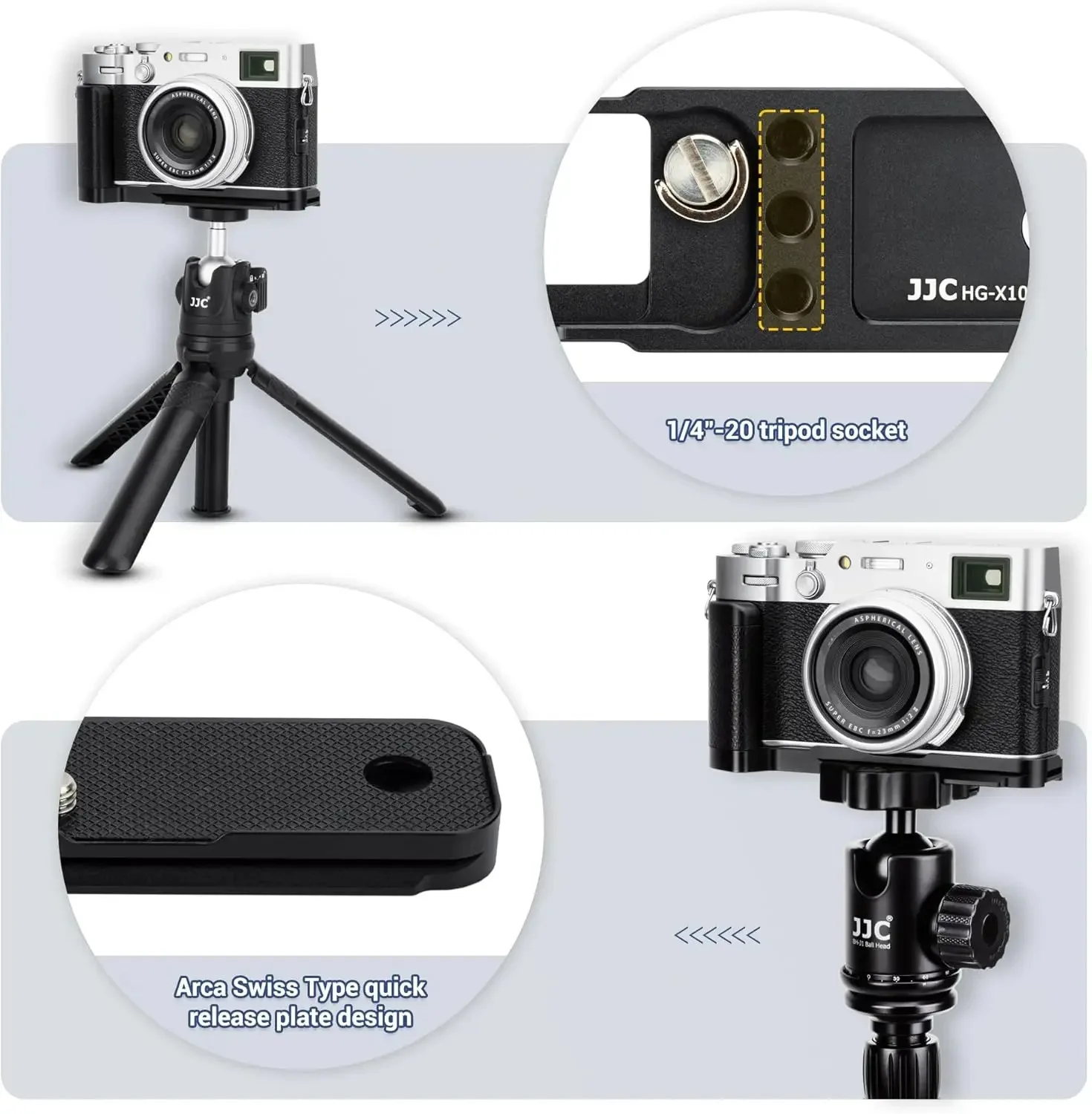 دعامة على شكل حرف L لكاميرا JJC لكاميرا Fujifilm X100VI