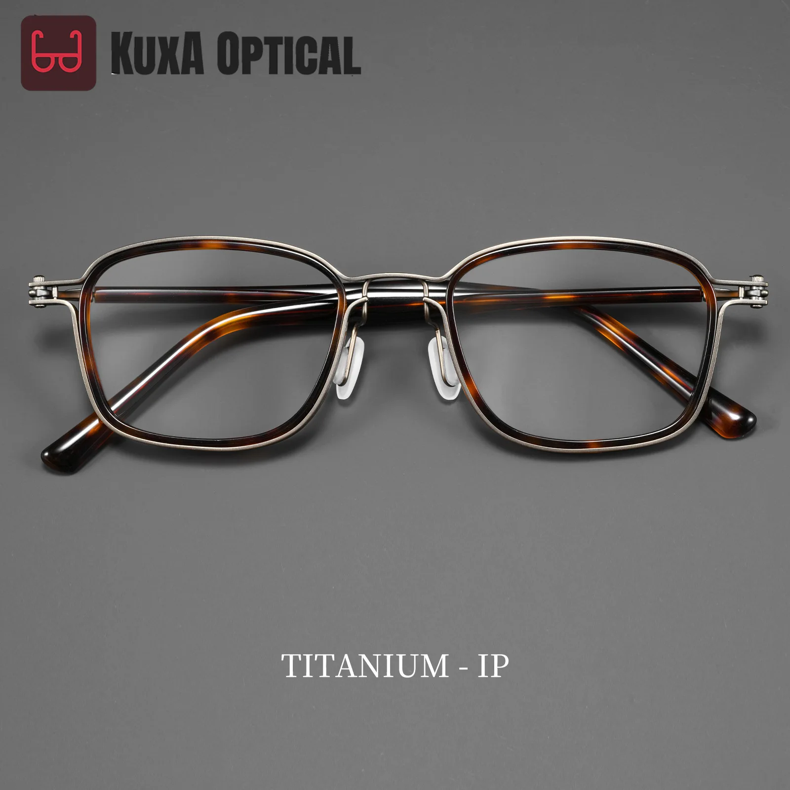 

XUKA Fashion Retro Big Size Men EyeglassesPlate Ultra Light Oval Women Glasses M5868 Frame New High Quality Pure Titanium