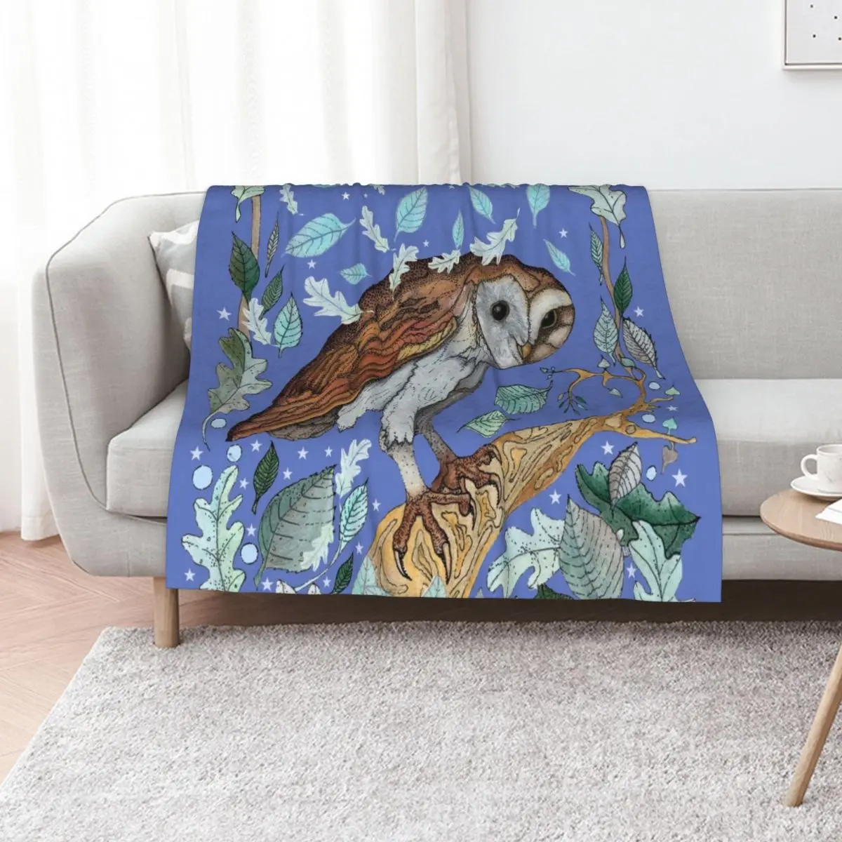 Twilight Barn Owl Throw Blanket Luxury St Thermals For Travel Soft Beds Flannel Fabric valentine gift ideas Vintage Blankets