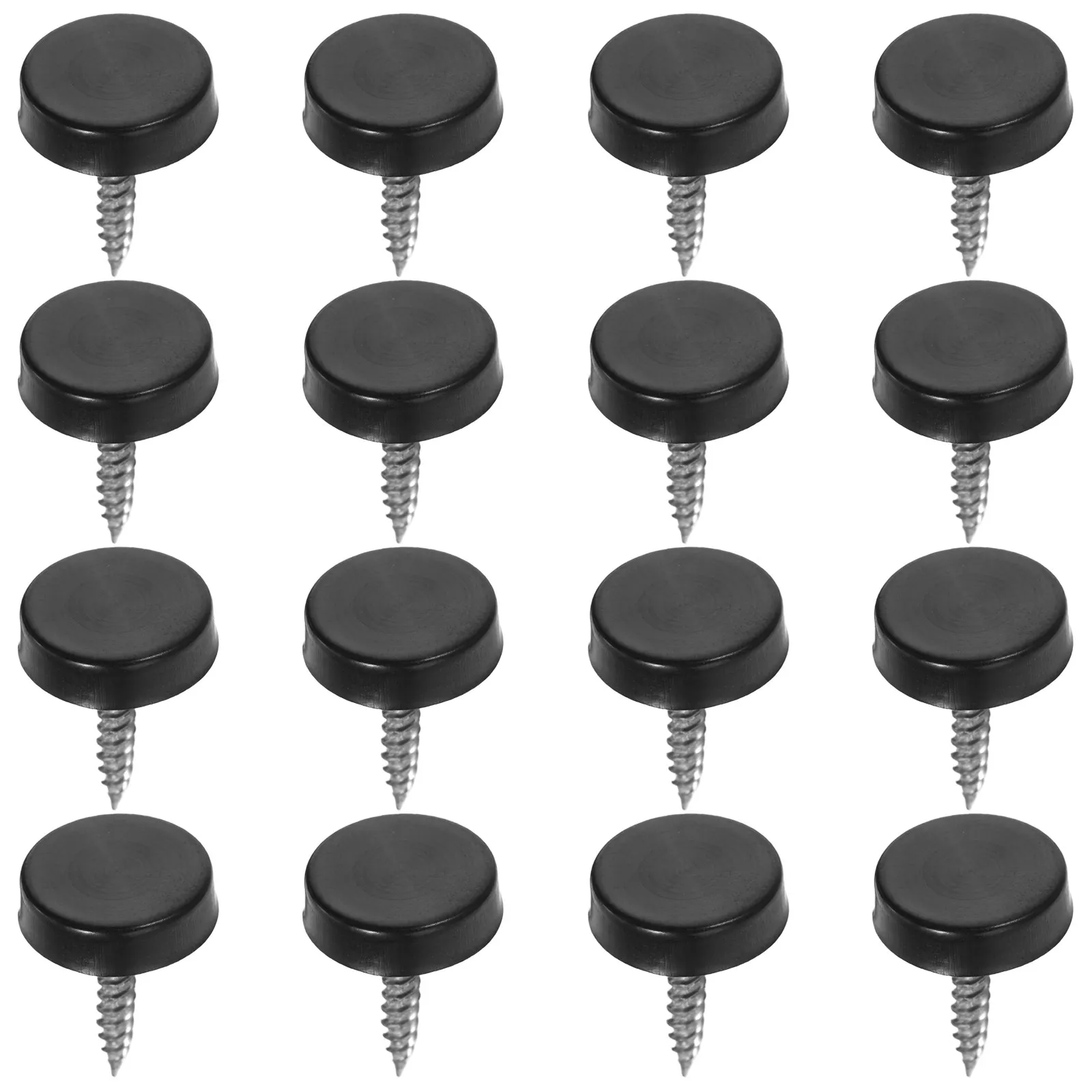 16 Sets Mirror Screws Dia Sign Fasteners Hardware Screw Covers with Nails for Mirrors Cabinet Doors Advertising Boards Golden