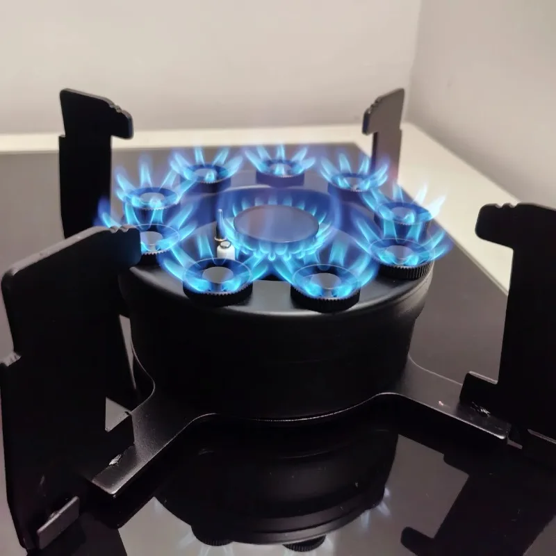 Built-in 5-Burner Combined Cooktop, Dual Fuel Hob for Home & Commercial Use