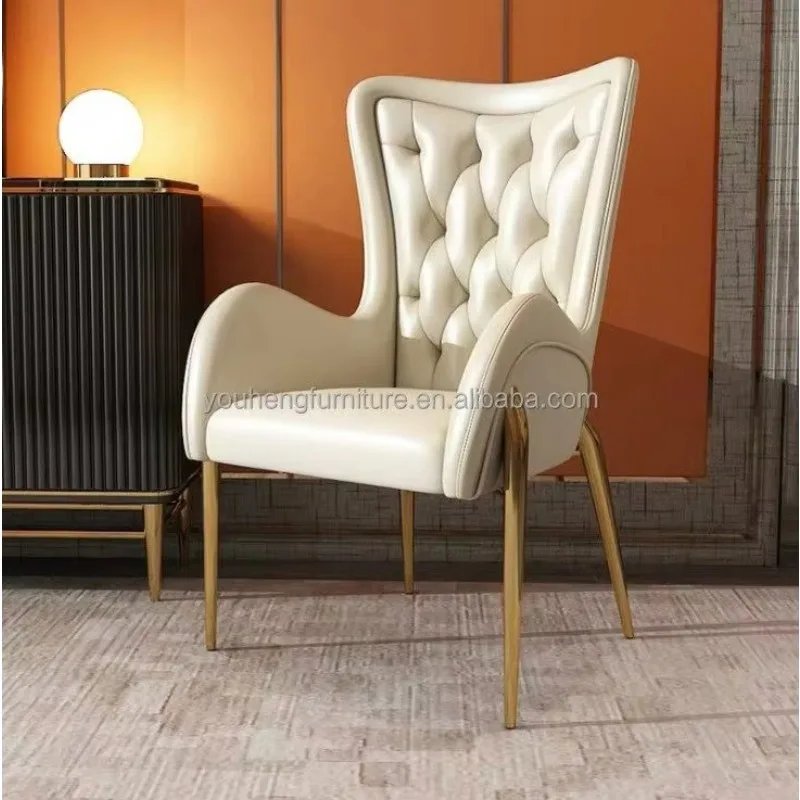 Good Quality Luxury and Nordic Velvet Leisure Chromed Leg Dining Living Room Tantra Design Dining Room Chair for Sale