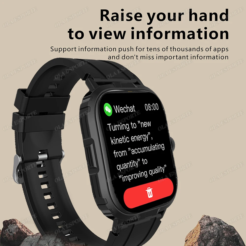 2025 Nuovo Militare Smartwatch Uomo Donna Sport All'aria Aperta Tracker Monitor di Salute IP68 Impermeabile HD Chiamata Bluetooth Astuto Della Vigilanza 2025