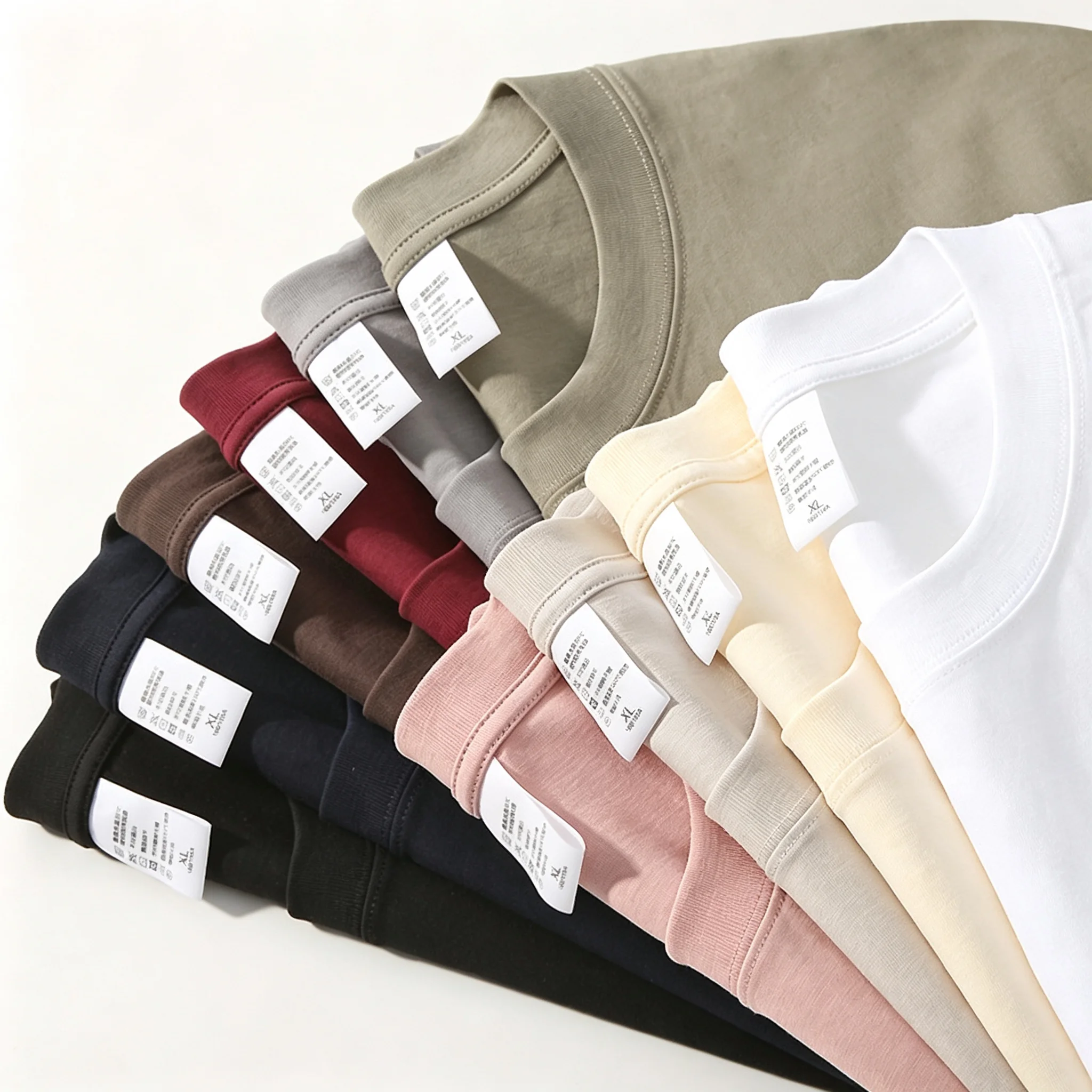 Women's T-shirt Straight Tube Loose Short Sleeved Top Women's Summer Combed Cotton Short Sleeved Round Neck Solid Color