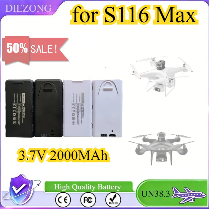

3.7V 2000MAh Drone Battery for S116 Max Drone Accessories for S116Max Replacement S116 Max Battery Propeller Blade Wholesale