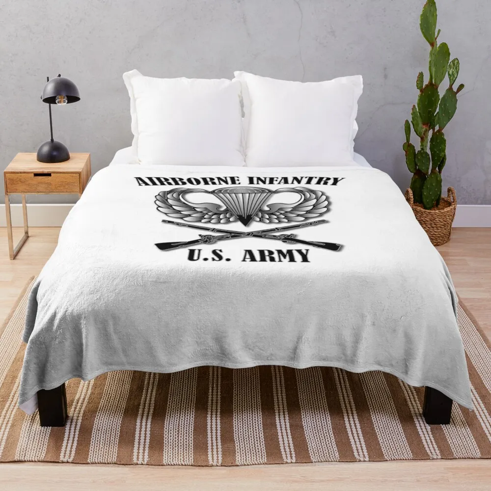 Airborne Infantry Throw Blanket Flannels christmas decoration sofa bed Large Blankets