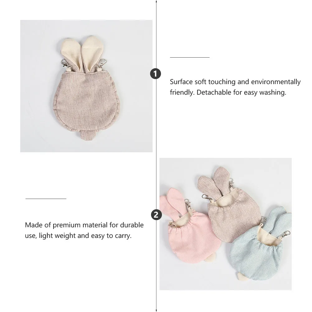 

Sleeping Rabbit Ear Hammock Hanging Nest Squirrel Hammocks Beige Canvas Mabogany