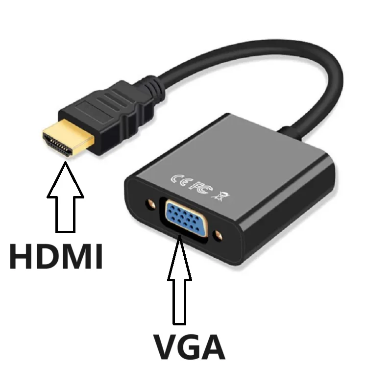 

1080P HDMI-compatible to VGA Adapter Gold Plated Male to Female Converter Video Cable Splitter for PC Laptop TV Projector