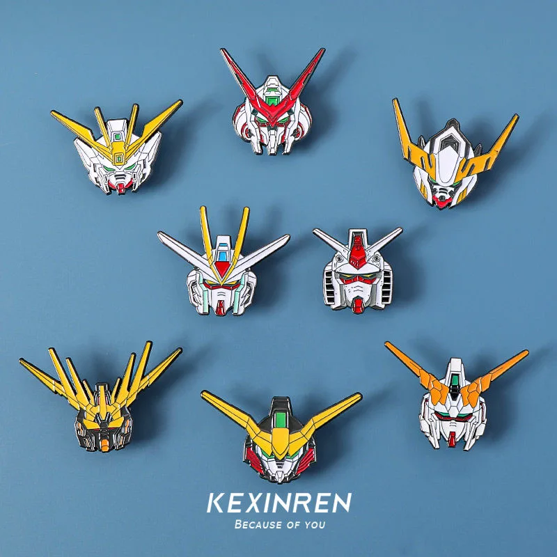 NUEVO Pin Esmaltado de Mobile Suit Gundam Unicorn, Broche Metálico Gundam RX-78, Joyería de Moda, Accesorio para Mochila, Regalos