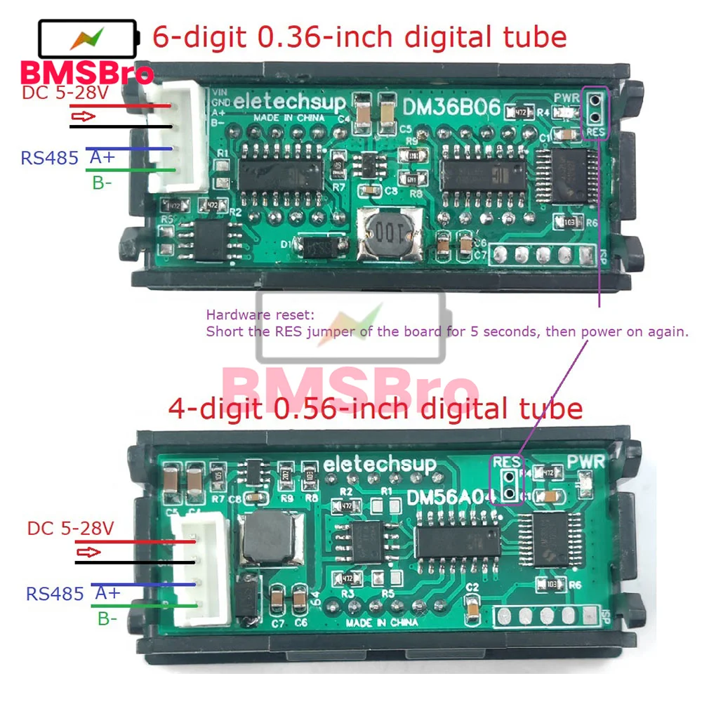 0.36 0.56 cala Cyfrowy wyświetlacz LED 4-bitowy 6-bitowy RS485 ModBus RTU DC 5-28V 12V 24V Wyświetlacz z cyframi znaków do PC PLC