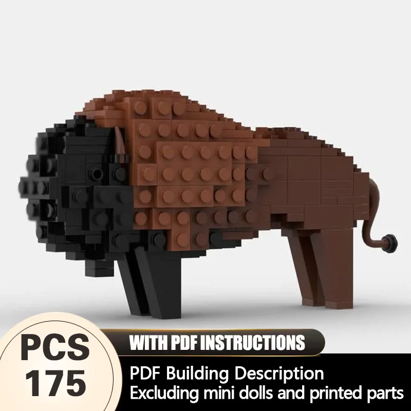 

Creators Animal Series Model MOC Building Bricks American Bos Gaurus Modular Technology Gifts Holiday Assemble Children Toy Suit