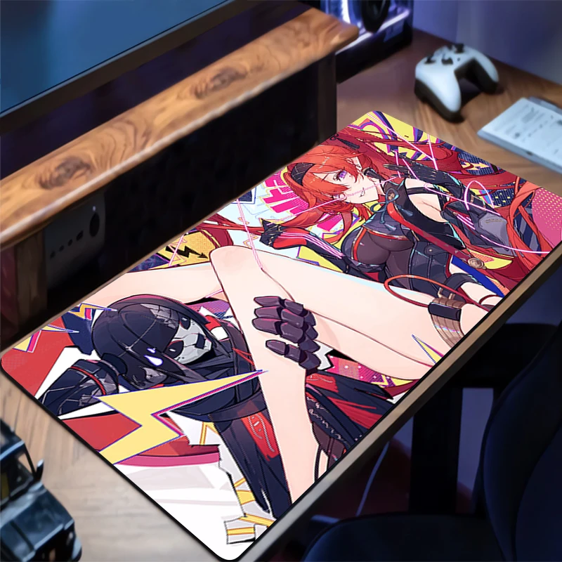 لوحة ماوس أنيمي W-wuthering Waves Yinlin مطبوعة عالية الدقة لوحة ماوس ألعاب الكمبيوتر لوحة مفاتيح ملحقات خاصة حصيرة مكتبية