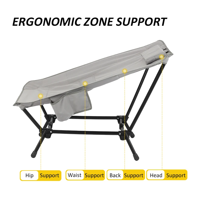 Outdoor Furniture Portable Ultra Light Compact Aluminum Frame Backpacking Chair Deluxe Large Moon Camping Chair view 4