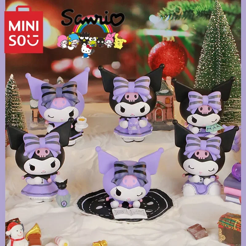 

MINISO Sanrio Blind Box Hand Puppet Kuromi Lucky Divination Ornaments Mystery Box Kawaii Children's Toys Girls Birthday Gifts