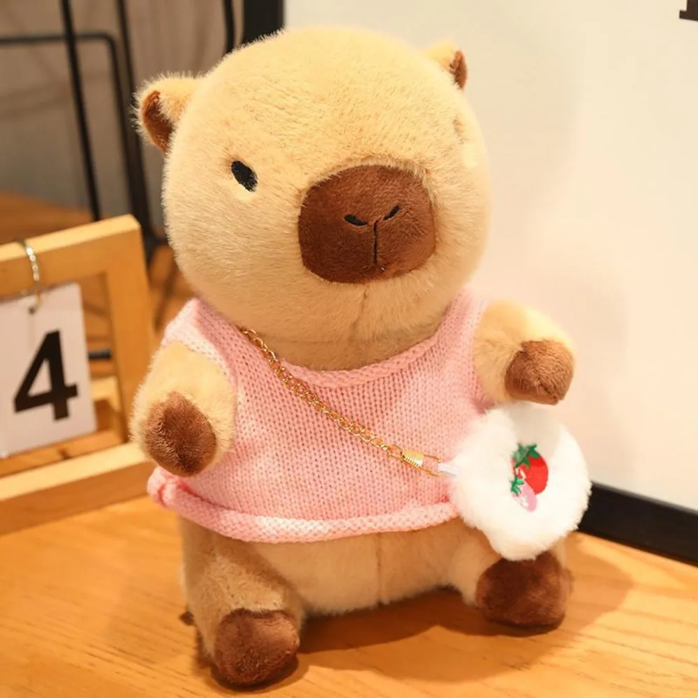 

Kawaii Dress Up Capybara Plush Doll Simulation Cartoon Capybara Plush Toy Soft Fluffy Capibara Fluffty Doll Christmas Toy