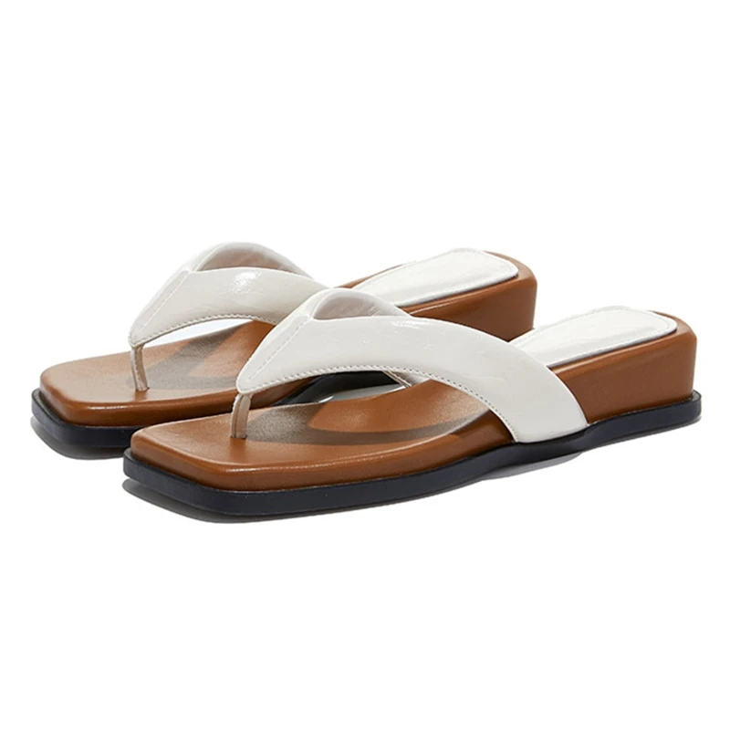 

2026 Summer New Flip Flops Women Sexy Clip-toe Wedges Slip Sandals Comfortable Non-slip Holiday Beach Sandals Zapatos De Mujer