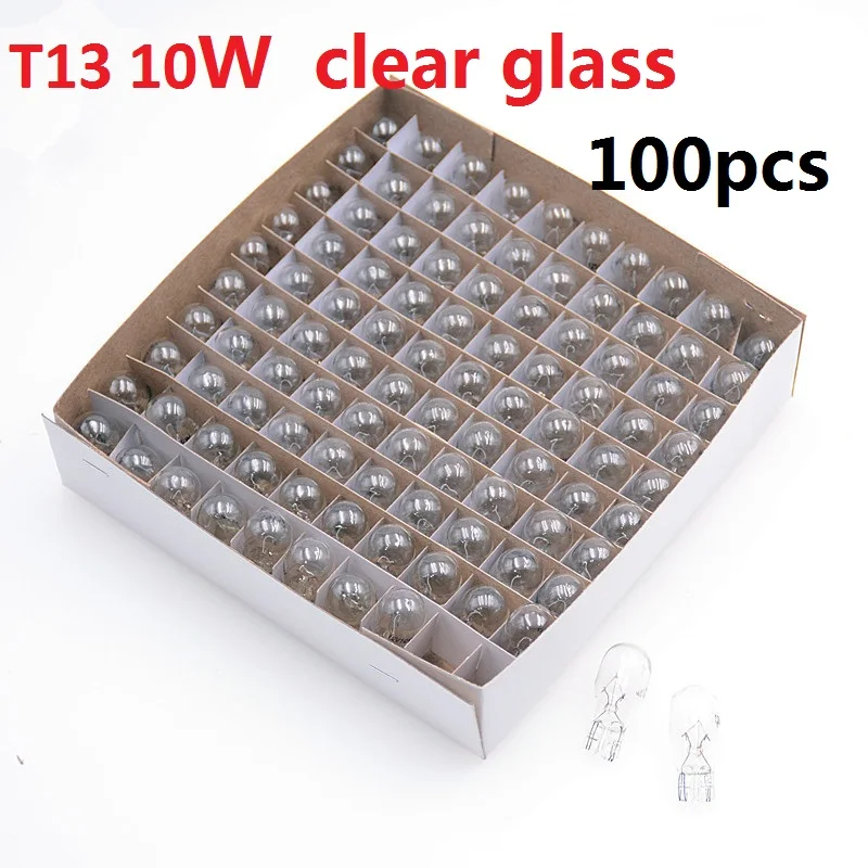 T13 Halogen Lamp Clear Glass Warm White Amber 10W  Car Interior Light Clearance Light Halogen Light Bulbs Automotive