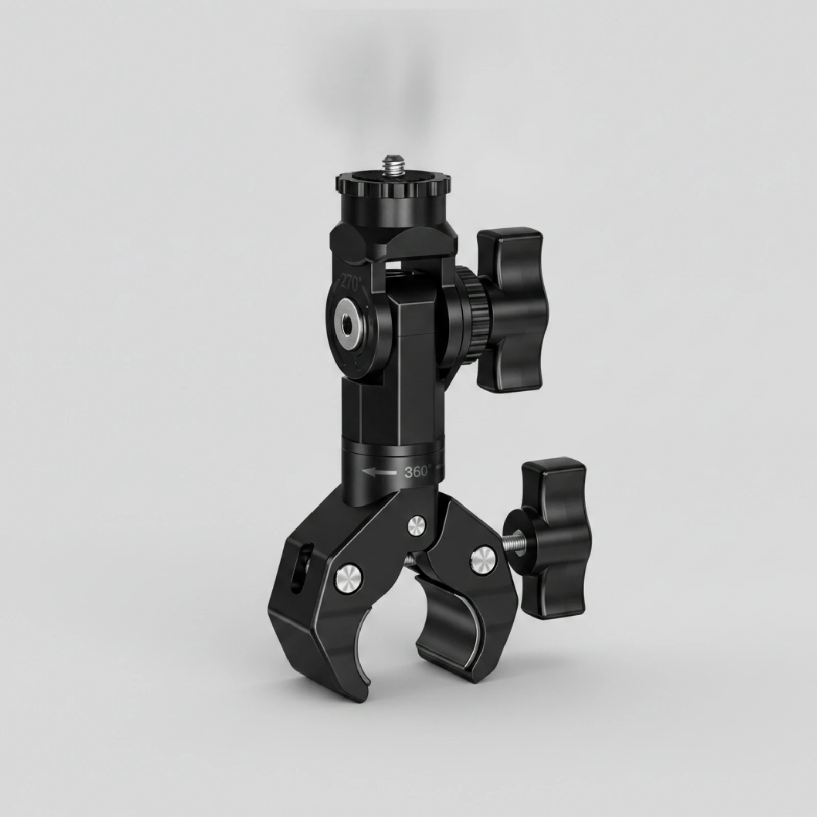 Satellite Mount Clamp Aluminum Bracket with Clamp Mounting Hardware Knurled Universal for off-Road