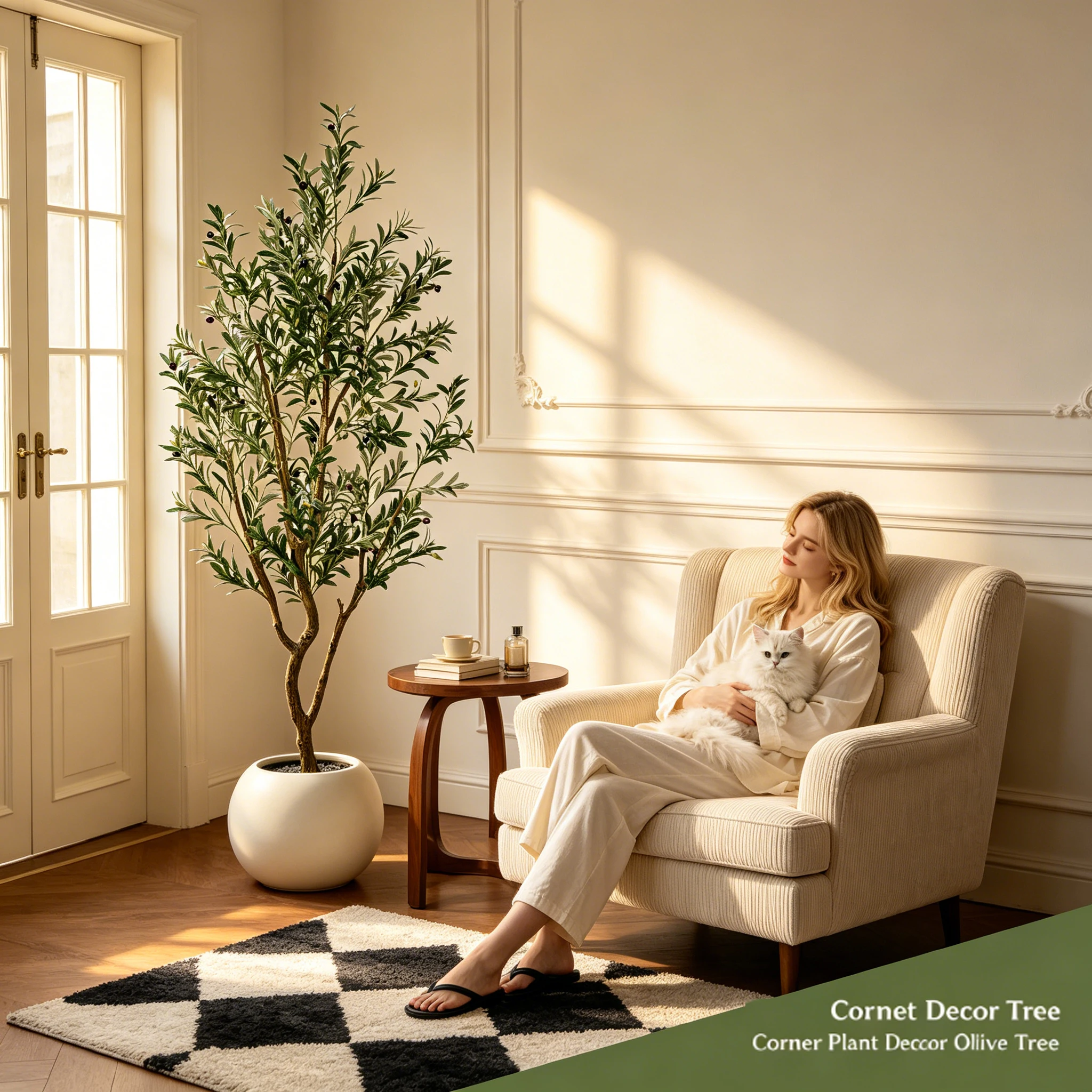 Dracaena Marginata - Olivos Artificiales para Interiores, Árbol de