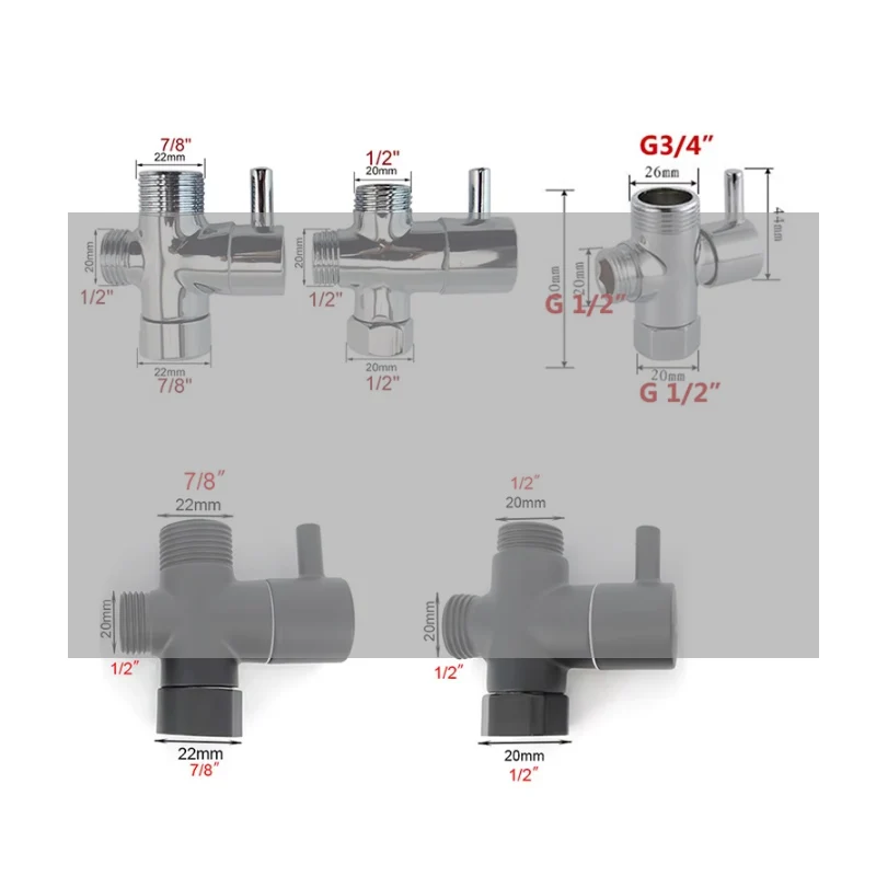 3 way Stainless steel G7/8