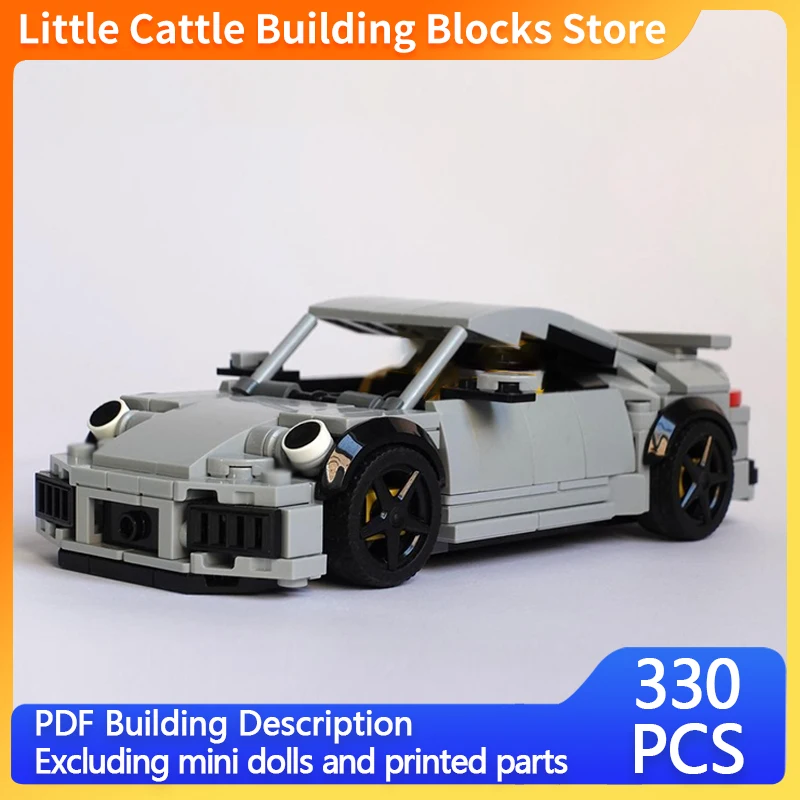 Speed Racing Car Model MOC Building Bricks Turbo S Top Tier Sports Car Modular Technology Children Holiday Gifts Assemble Toys
