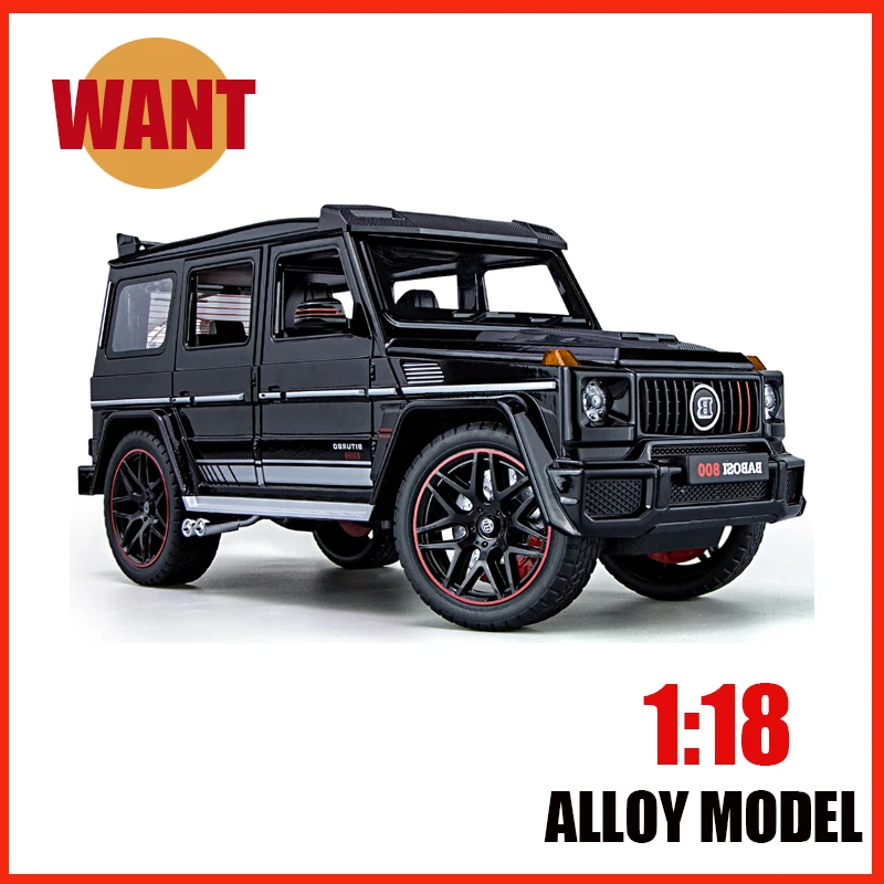 

1:18 Meicedes Alloy Off Road High End Vehicle Models Metal Material High Simulation Design Sound Light Children Gift Toys Boy