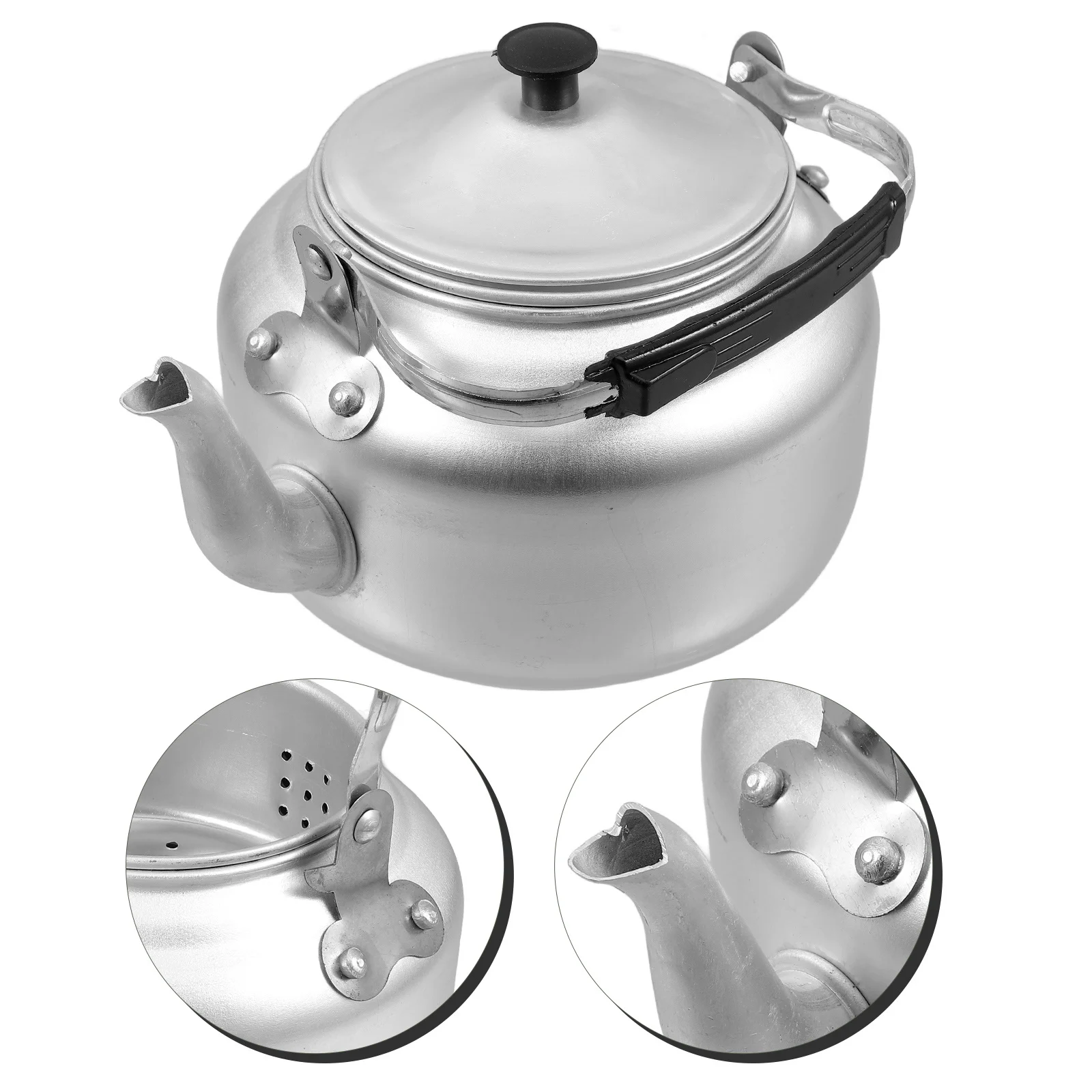 

Aluminum Teapot Portable Small 1.2L Metal Tea Kettle for Home Office Camping Use Tea Pot Teapot with Handle Portable Kettle