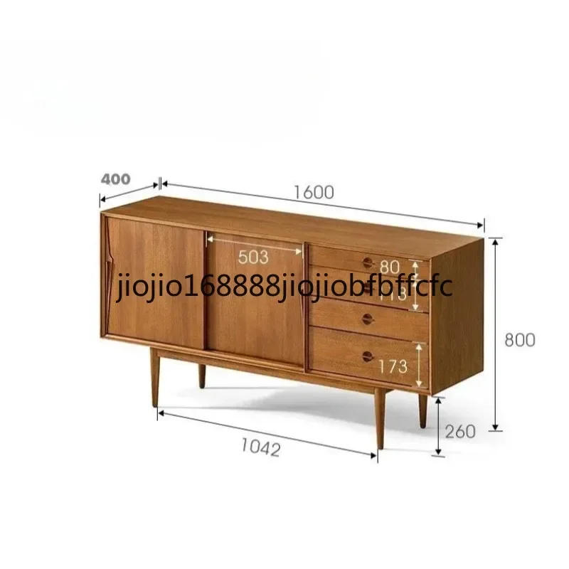 Suitable For   Nordic solid wood medium antique dining side cabinet modern simple tea cabinet multi-functional solid wood storag