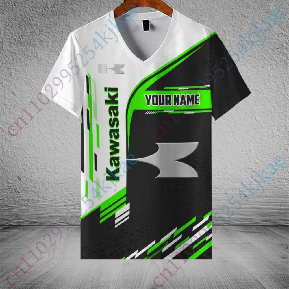 

Футболка Kawasaki для мужской одежды, футболка большого размера с короткими рукавами в стиле аниме, быстросохнущая уличная одежда, повседневная уличная одежда, топ унисекс
