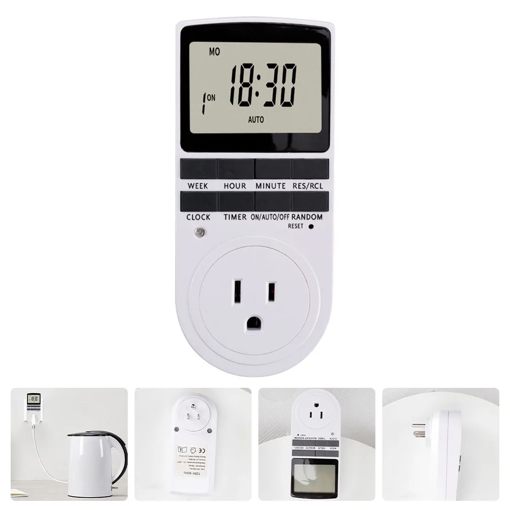

Smart Timer Plug Digital Programmable Outlet 10 Programs 1 Minute Interval Lcd Display Energy Saving Timer Socket For Lights