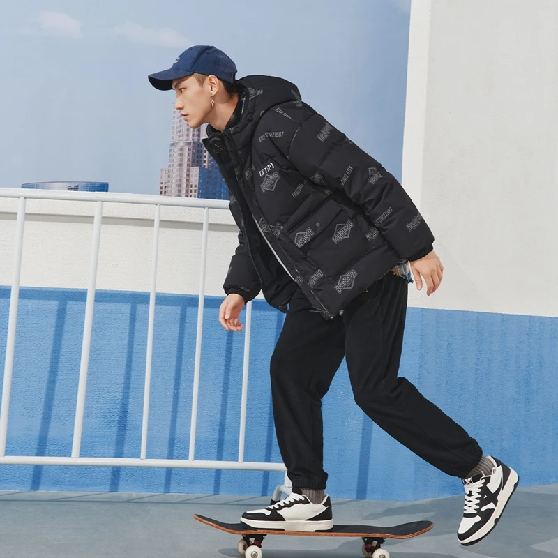 Xtep Knitting Trousers For Men  Winter Comfortable Everyday Pants Soft Outdoor Street Style Keep Warm Bottoms 876429630101