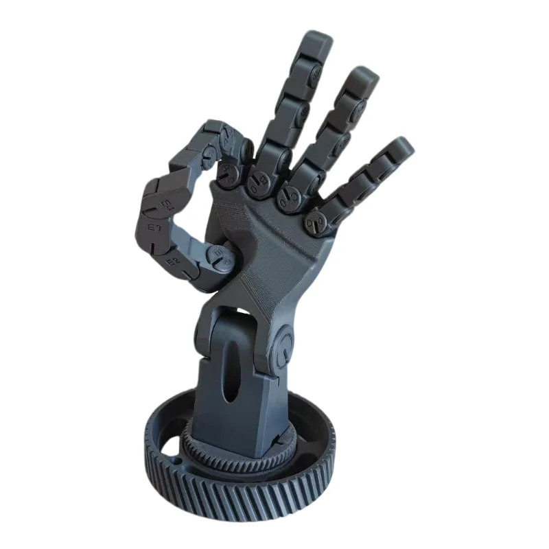 

3D Printed Robotic Arm Shaped Game Controller Holder, Headphone Stand, Finger Joints Can Move, Handsome Ornament Universal Type