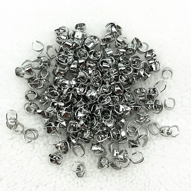 150pcs/lot Pendant Necklace Buckle Clasp Connectors, Pinch Clip Bail Pendant Hooks DIY Jewelry Findings Accessories