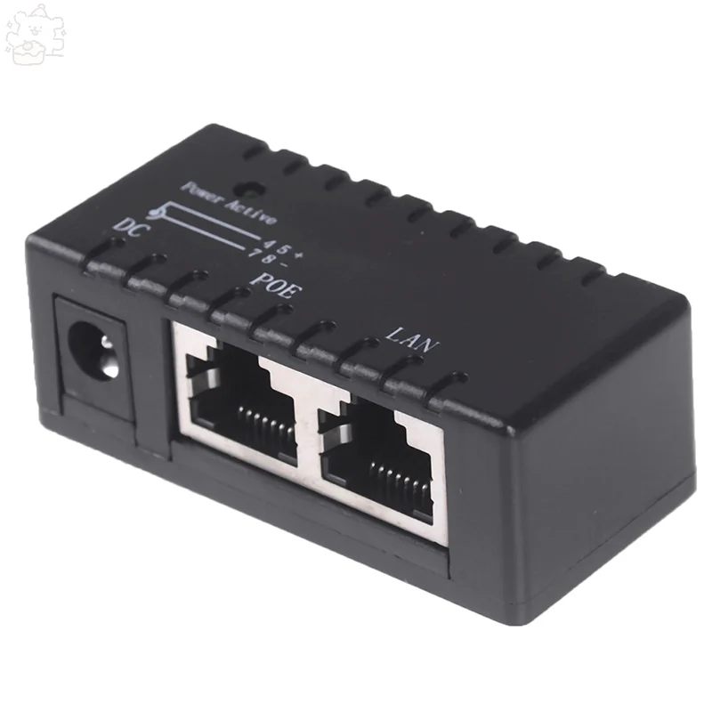 Divisor de injetor PoE para câmera IP CCTV, interface RJ45 compatível