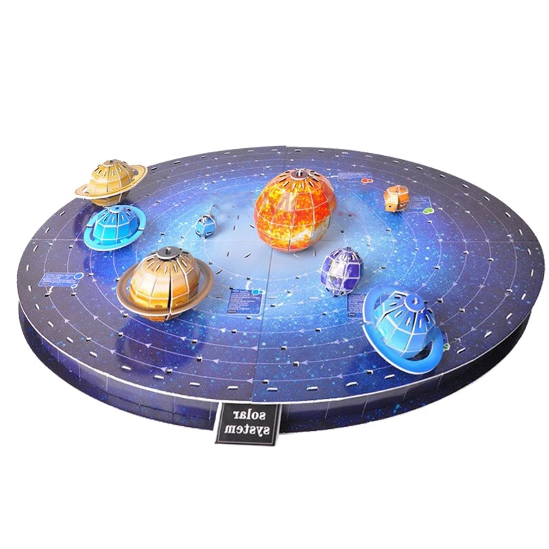 146Pcs 3D Solar System Puzzle Set Planet Board Game 3D Paper DIY Jigsaw Learning & Education Science Toy Age 6+ Birthday Gift