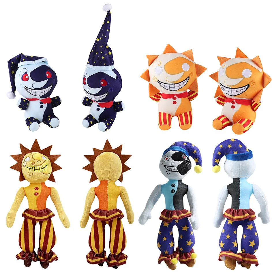 

High Quality New Sundrop FNAF Final Boss Action Figure Clown Doll Sun Doll Cartoon Character Pillow April Fool's Day Gift