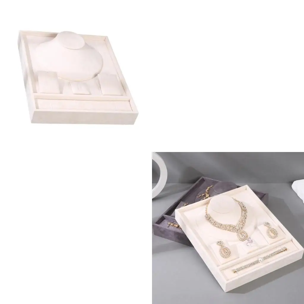 

Velvets Rings Display Tray Multifunctional Jewelry Storage for Bracelets and Necklaces Stylish Gift for Her