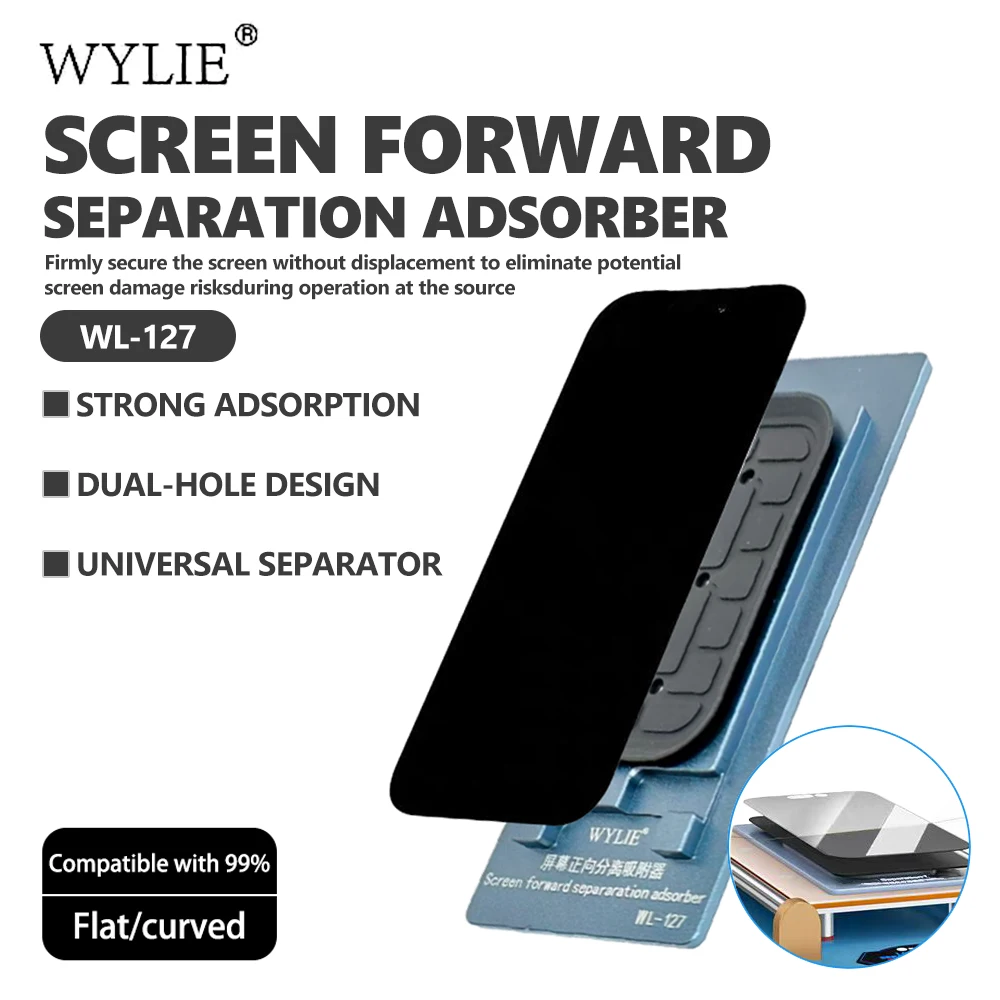 

Мощная присоска WYLIE WL-127 для разделения экранов, универсальный инструмент для ремонта смартфонов с плоскими и изогнутыми экранами