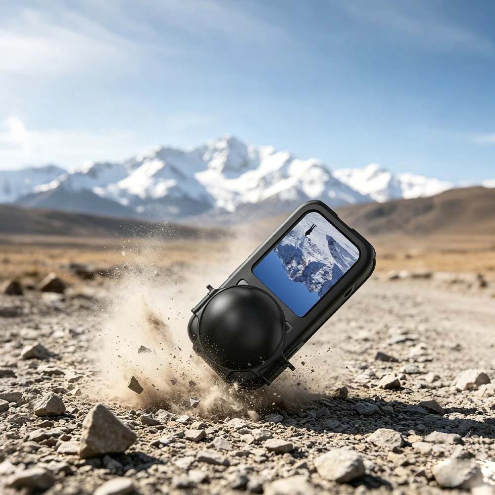 Silicone Case for Insta360 X6 Camera Protective Cover with Lens Cap Anti-Scratch Dustproof X6 Camera Housing Sleeve