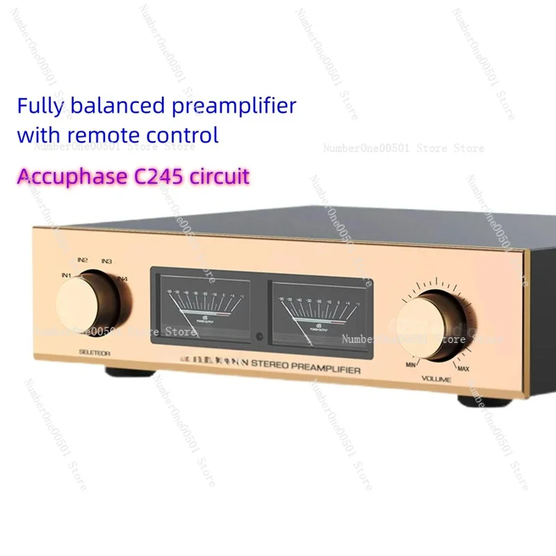 Excellent Accuphase C245 Circuit, Fully Balanced ,HiFi Preamplifier With Remote Control,RCA*2:XLR*2