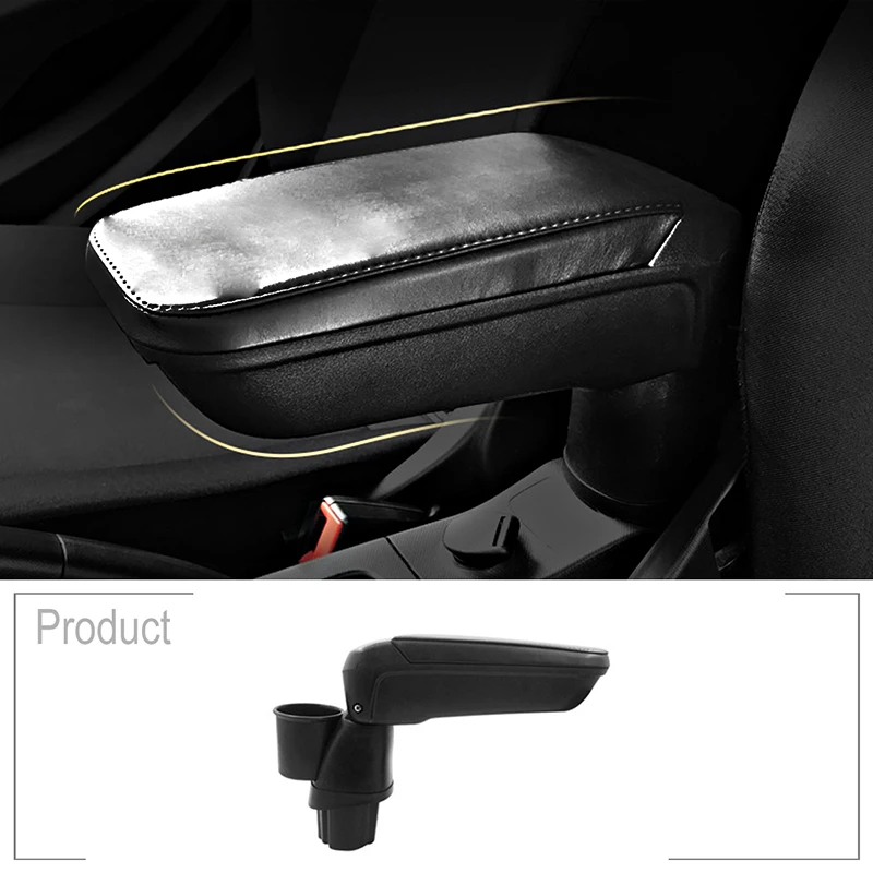 For Mercedes New Smart 453 Fortwo Forfour 2015-2019 Automotive Interior Accessories Leather Armrest Box With Cup Holder Locker